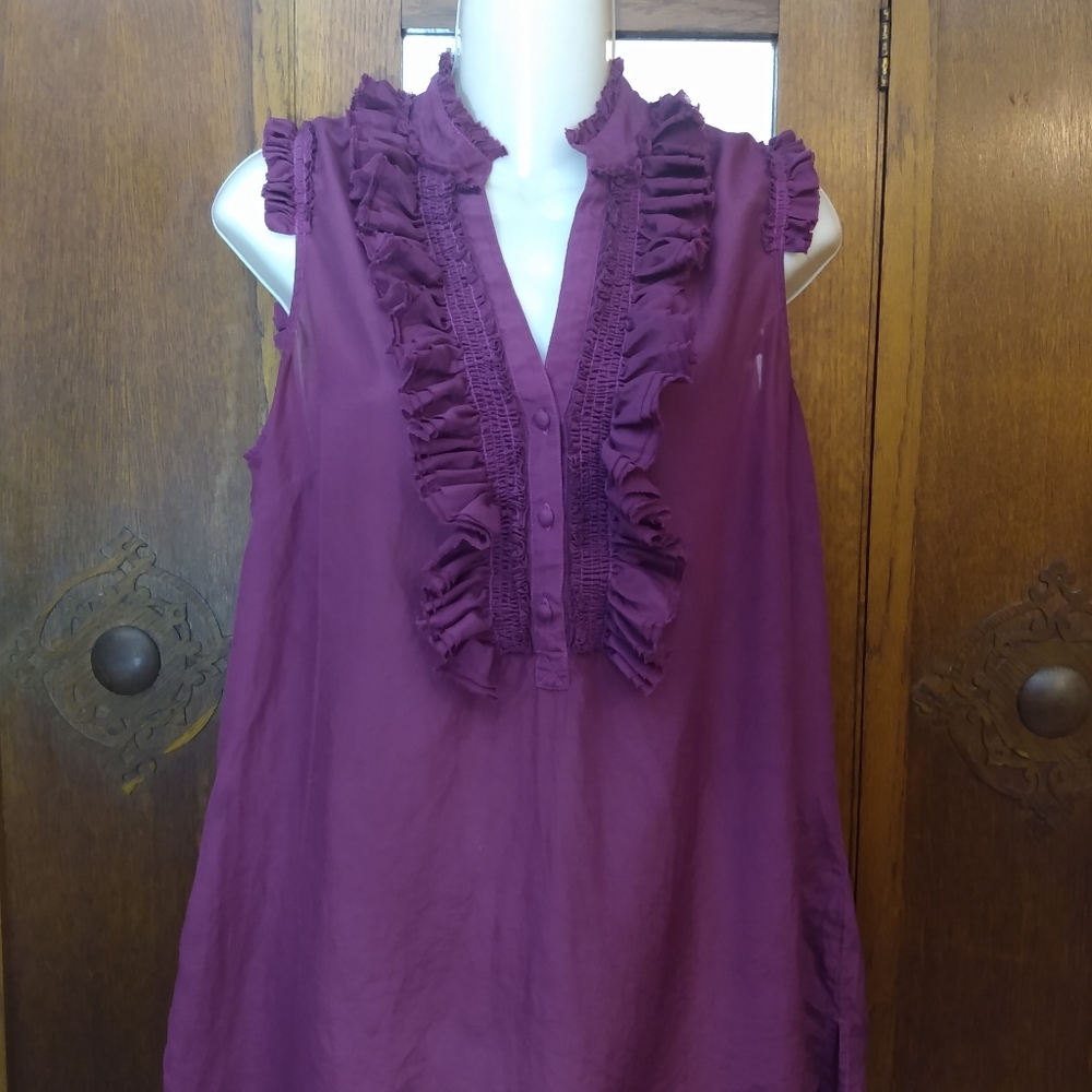 Gap Silk Sleeveless Blouse Size Large
